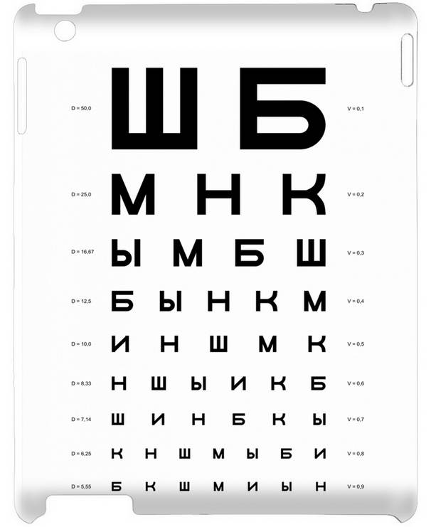 Плакат Для Проверки Зрения У Окулиста Фото — Фото Картинки